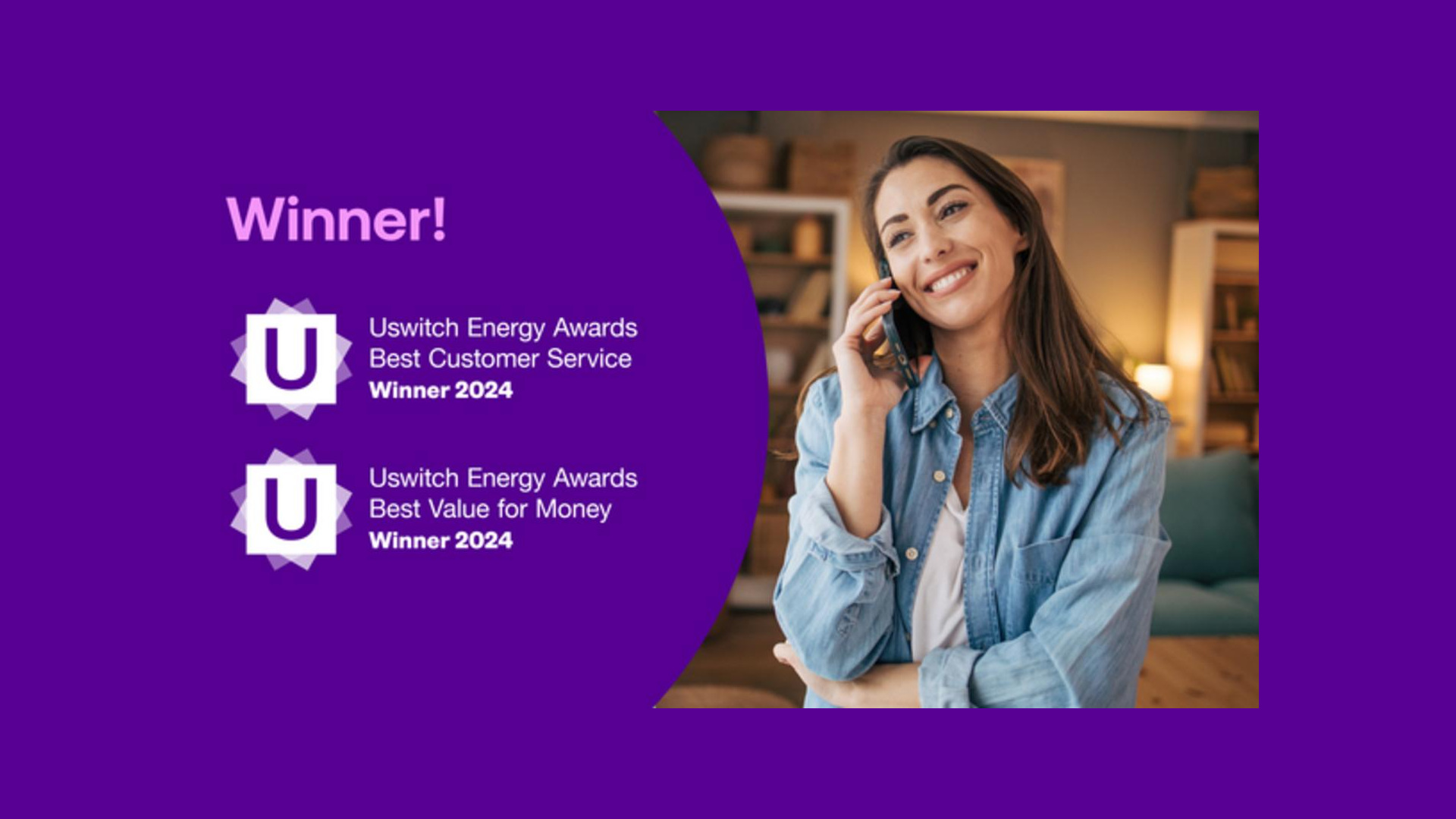 UW wins Best Customer Service and Best Value for Money at Uswitch Energy Awards 2024